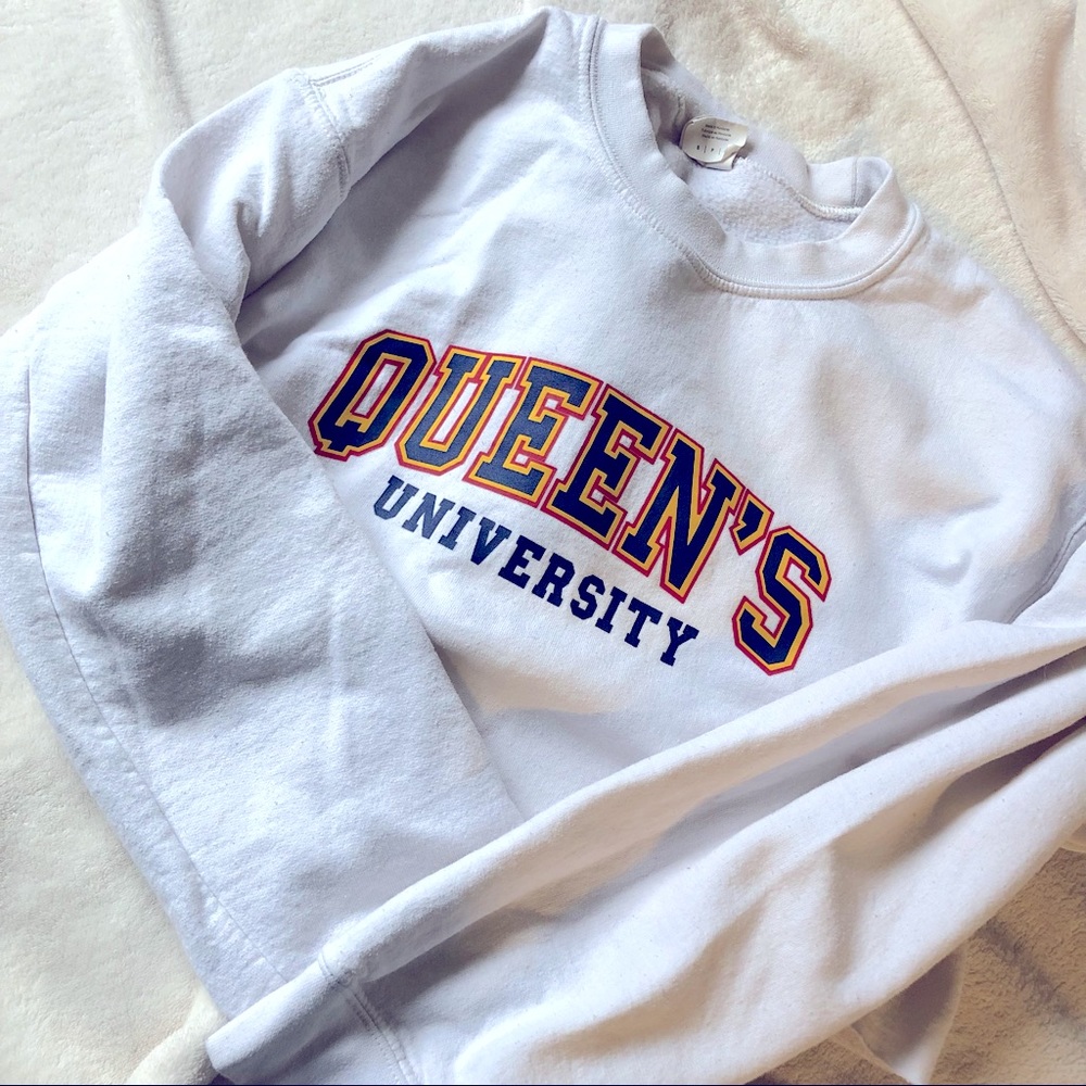 Queens University Cropped Crewneck